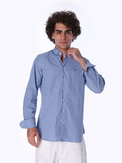 Daniel Hechter Men's Gingham Long Sleeve Shirt