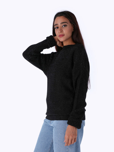 Knitted -Shiny Lurex Pullover