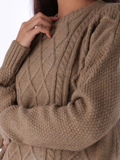 Braided Knit Pullover