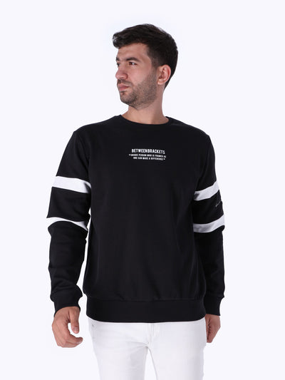 OR Men's Text Print Contrast Stripe Sweatshirt