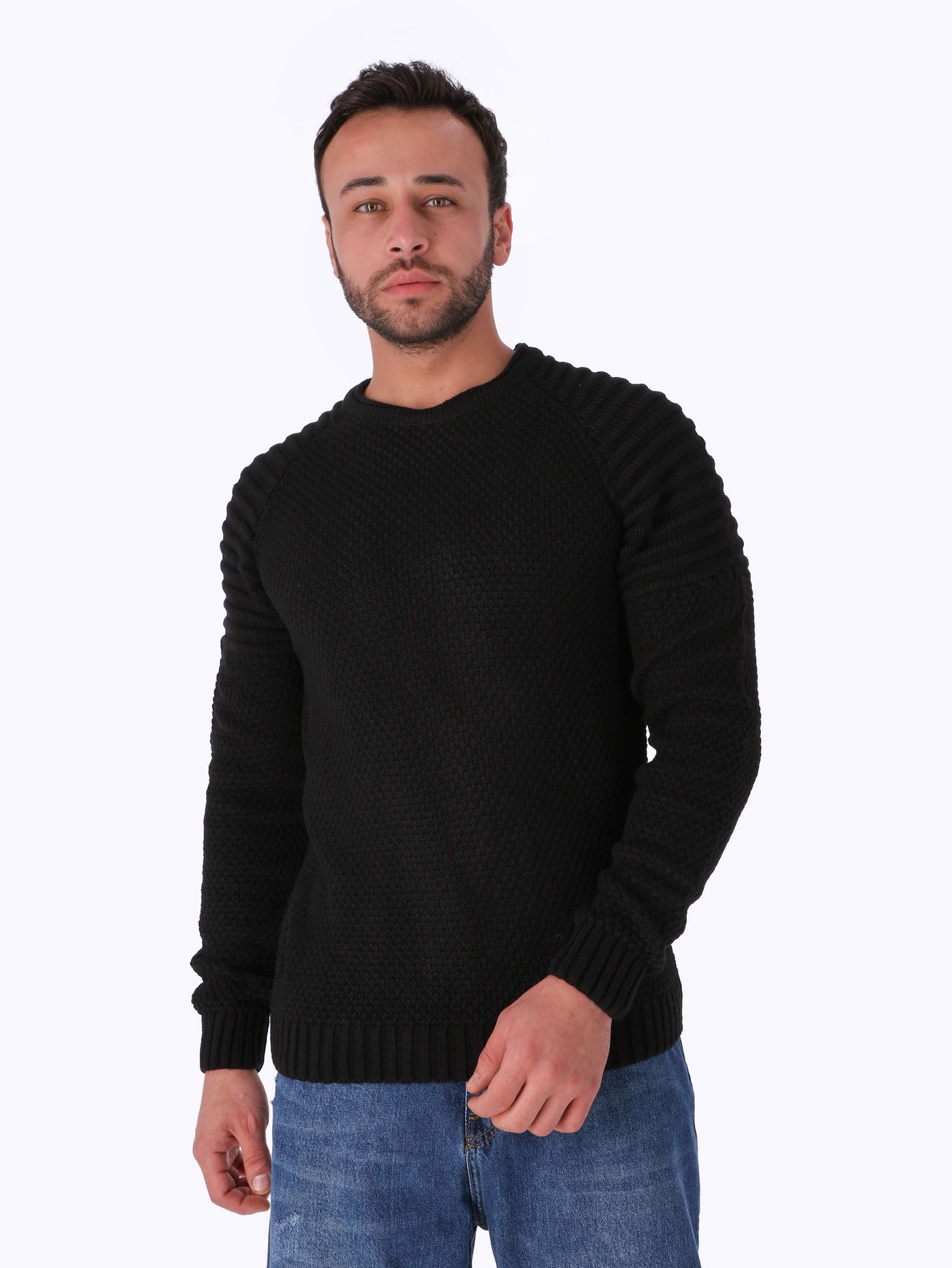 OR Men's Textured Ribbed Shoulder Sweater