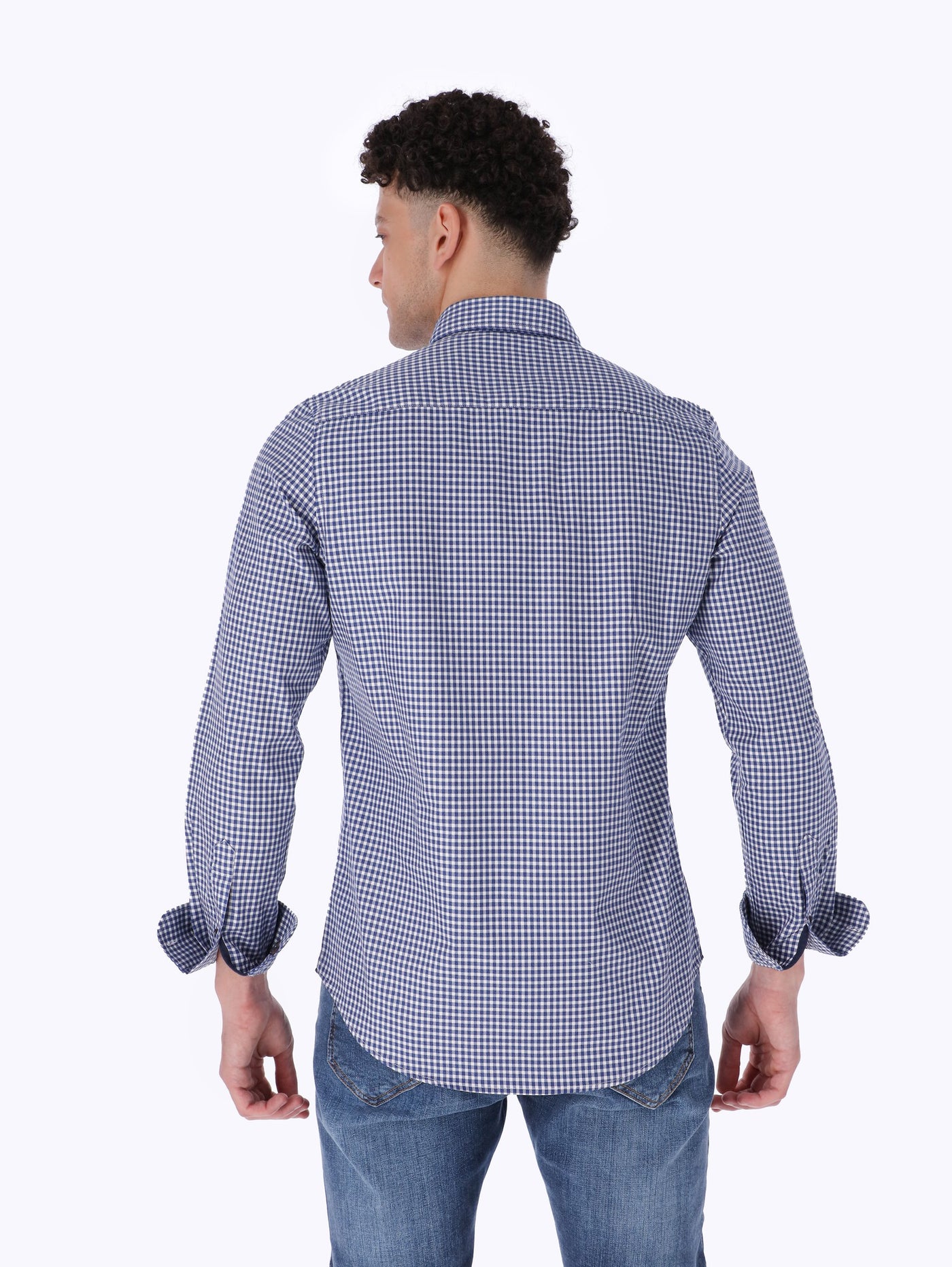 Daniel Hechter Men's Check Pattern Long Sleeve Shirt