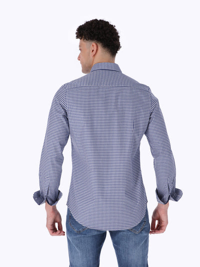 Daniel Hechter Men's Check Pattern Long Sleeve Shirt