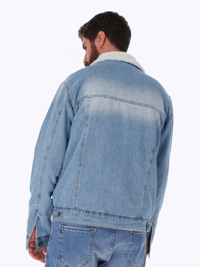Ozone Men's Faded Effect Denim jacket