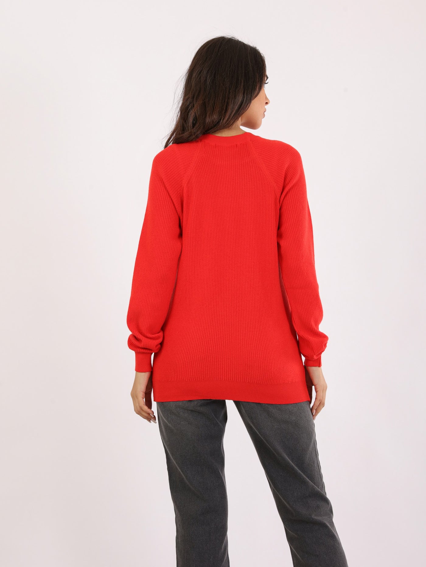 Knitwear Top - Side Buttons - Full Sleeves
