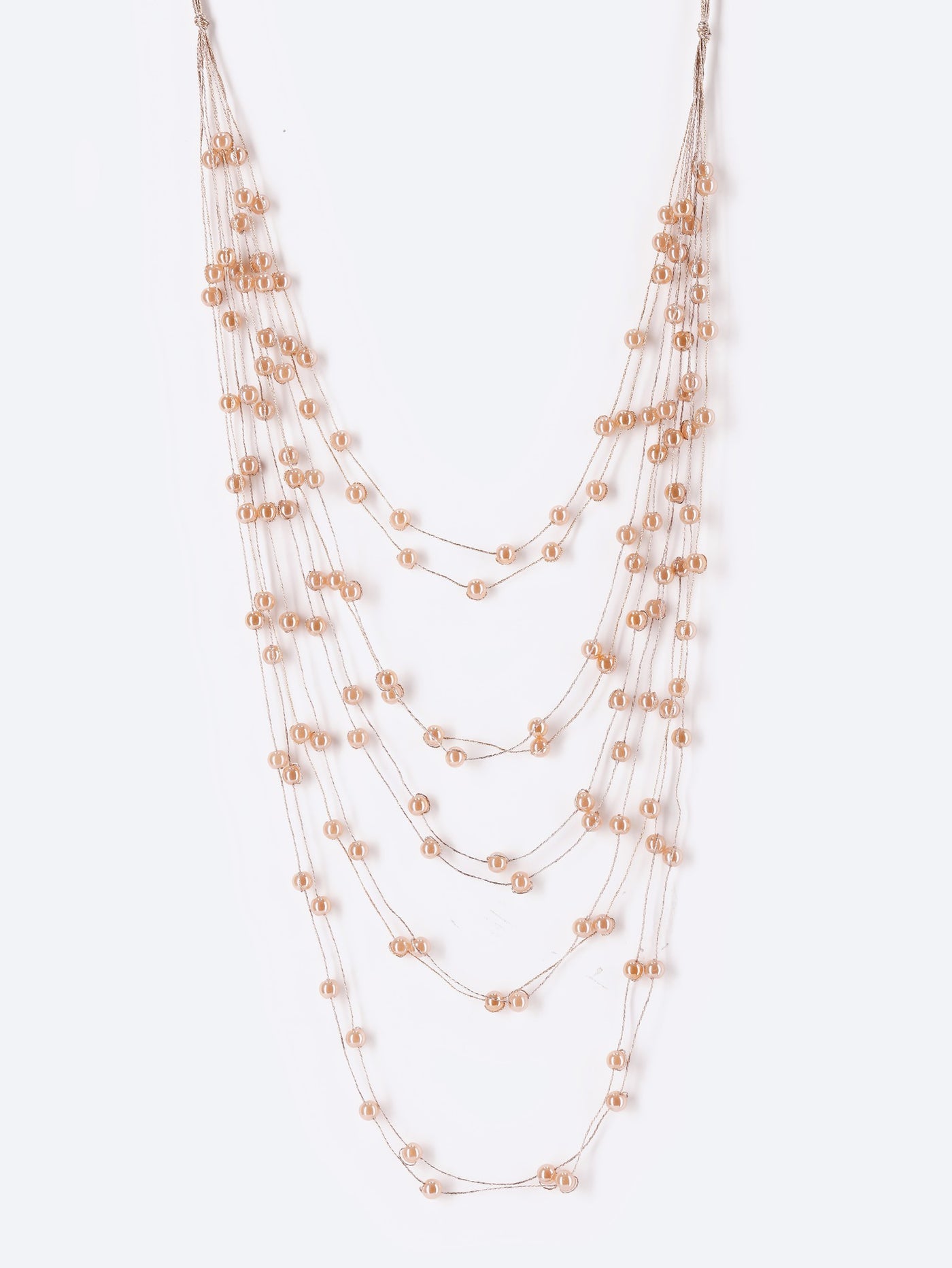 Fluffy Womens Layered Pearl Necklace
