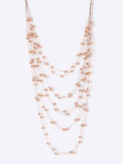 Fluffy Womens Layered Pearl Necklace