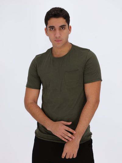 OR T-shirts Dark Army / L Short Sleeve T-shirt with Pocket on Chest