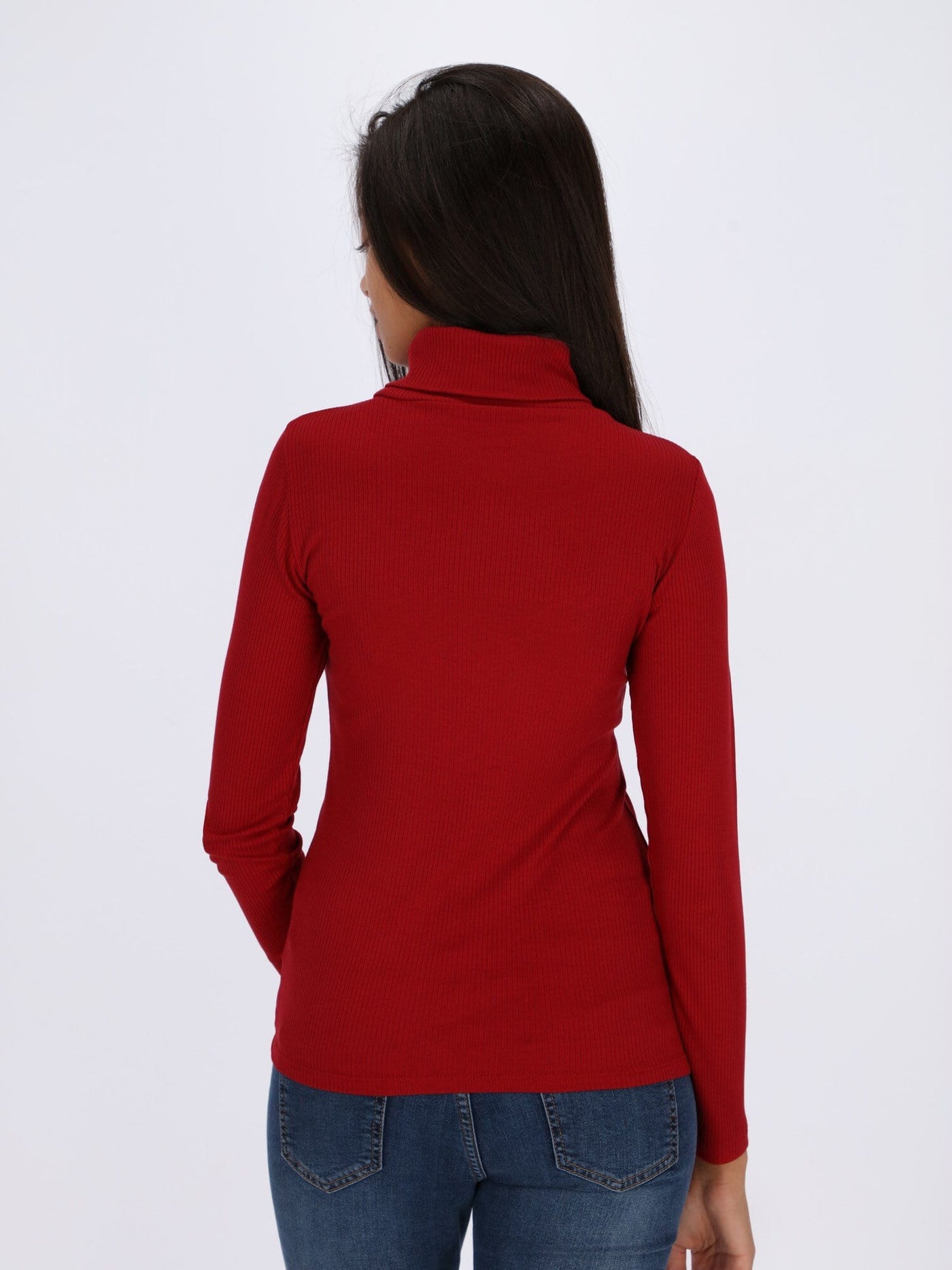 OR Tops & Blouses Ribbed Turtle Neck Top with Long Sleeves