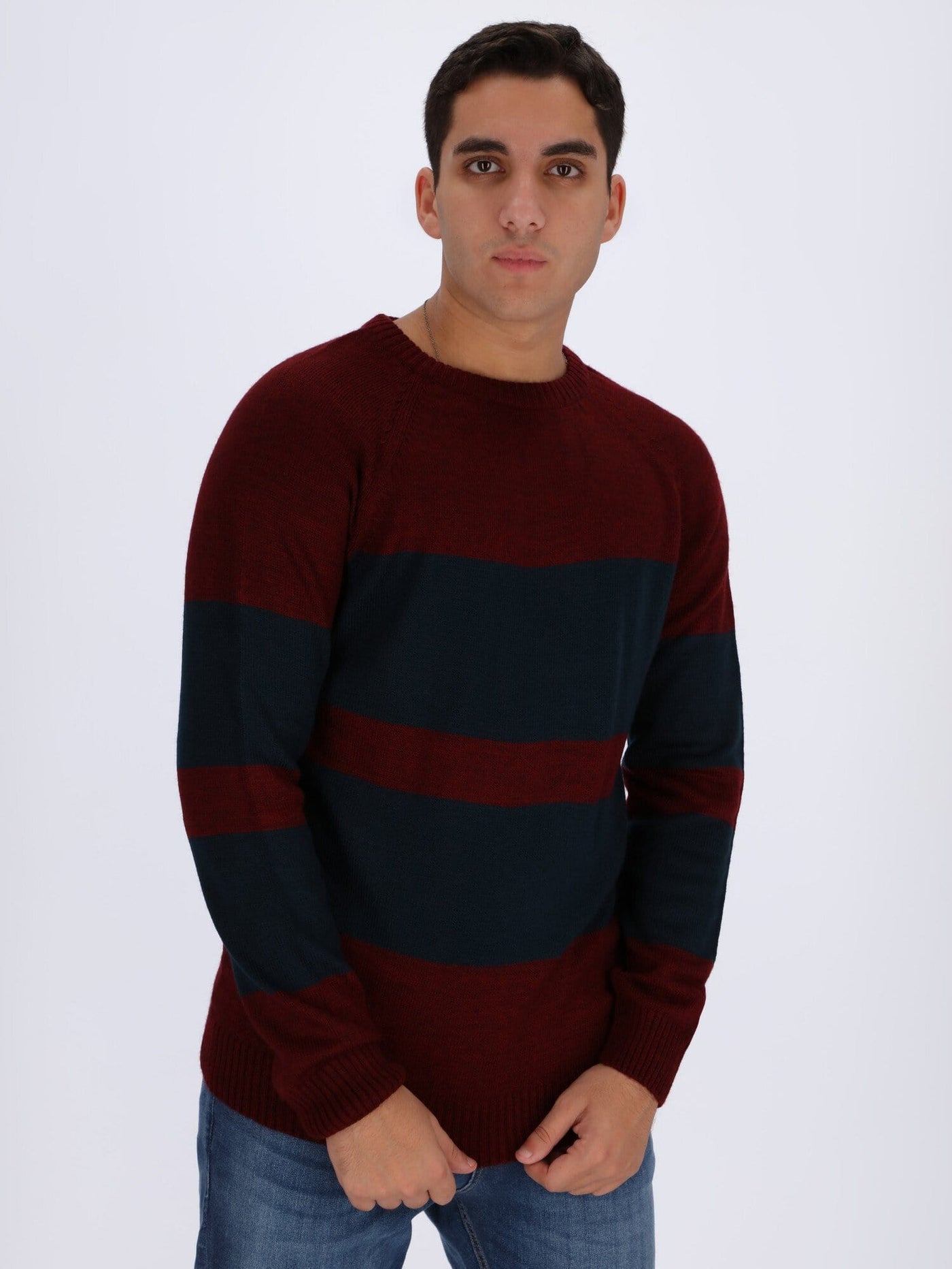 OR Knitwear Red / M Big Stripes Knit Sweater