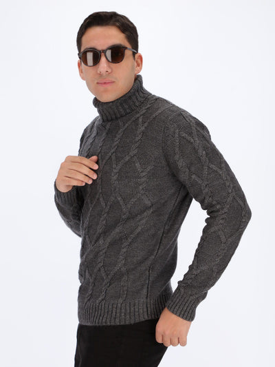OR Knitwear Knitted Sweater with High Cole