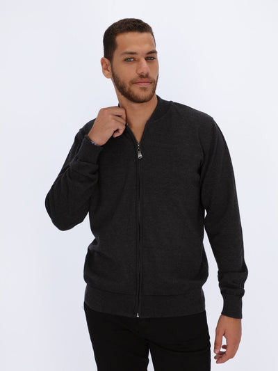 Daniel Hechter Knitwear ANTHRACITE CHINE / L Zipped Sweatshirt