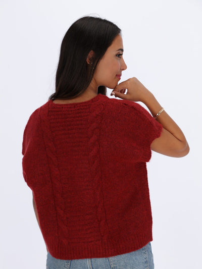 OR Knitwear Cap Sleeve Knitted Pullover