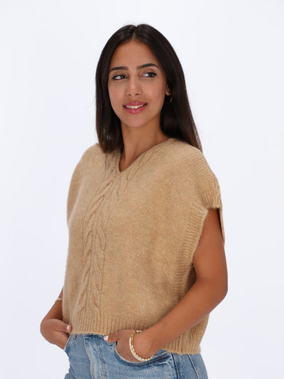 OR Knitwear Ginger Root / L/XL Cap Sleeve Knitted Pullover