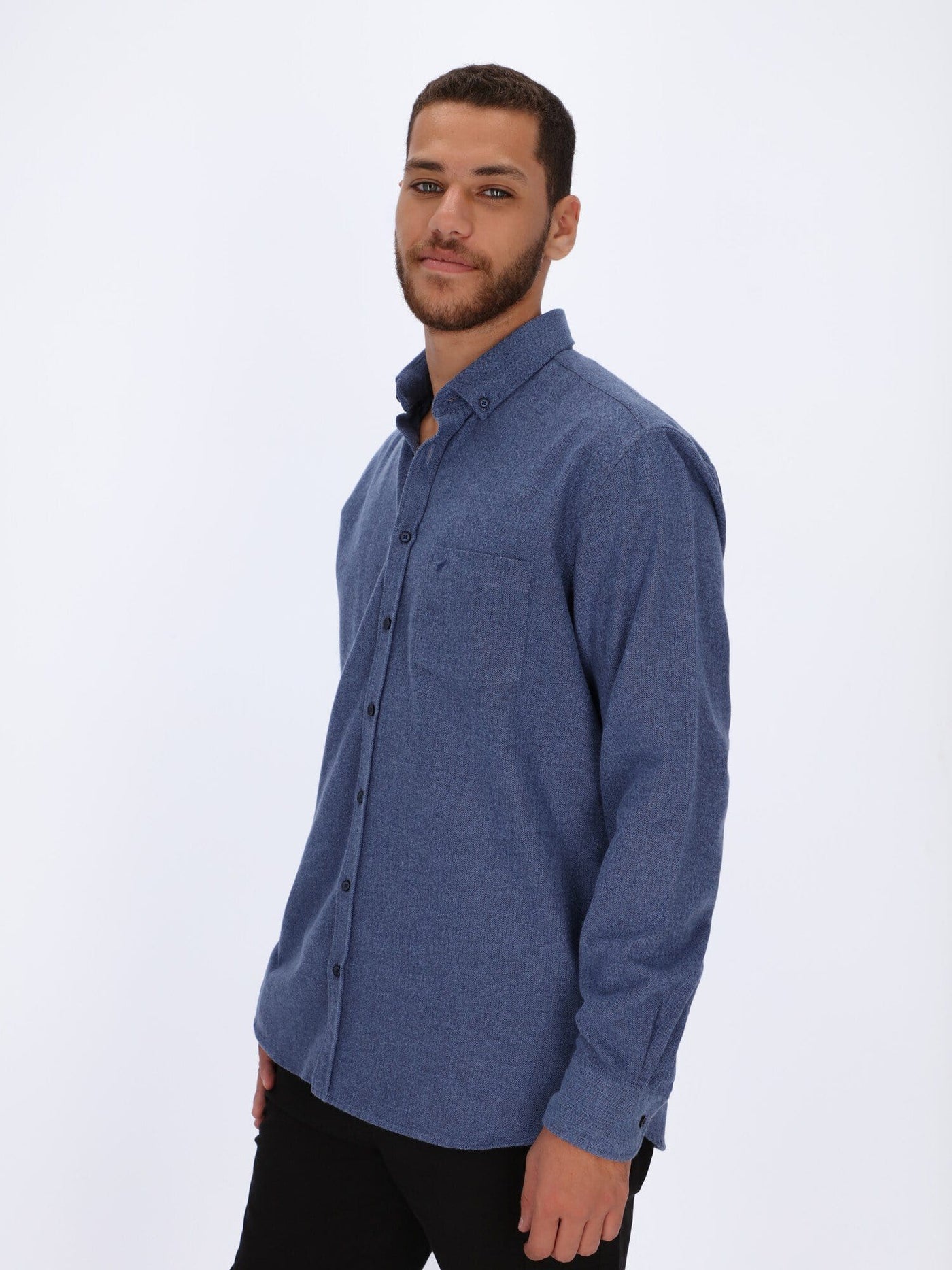 Daniel Hechter Shirts Tweed Long Sleeve Shirt