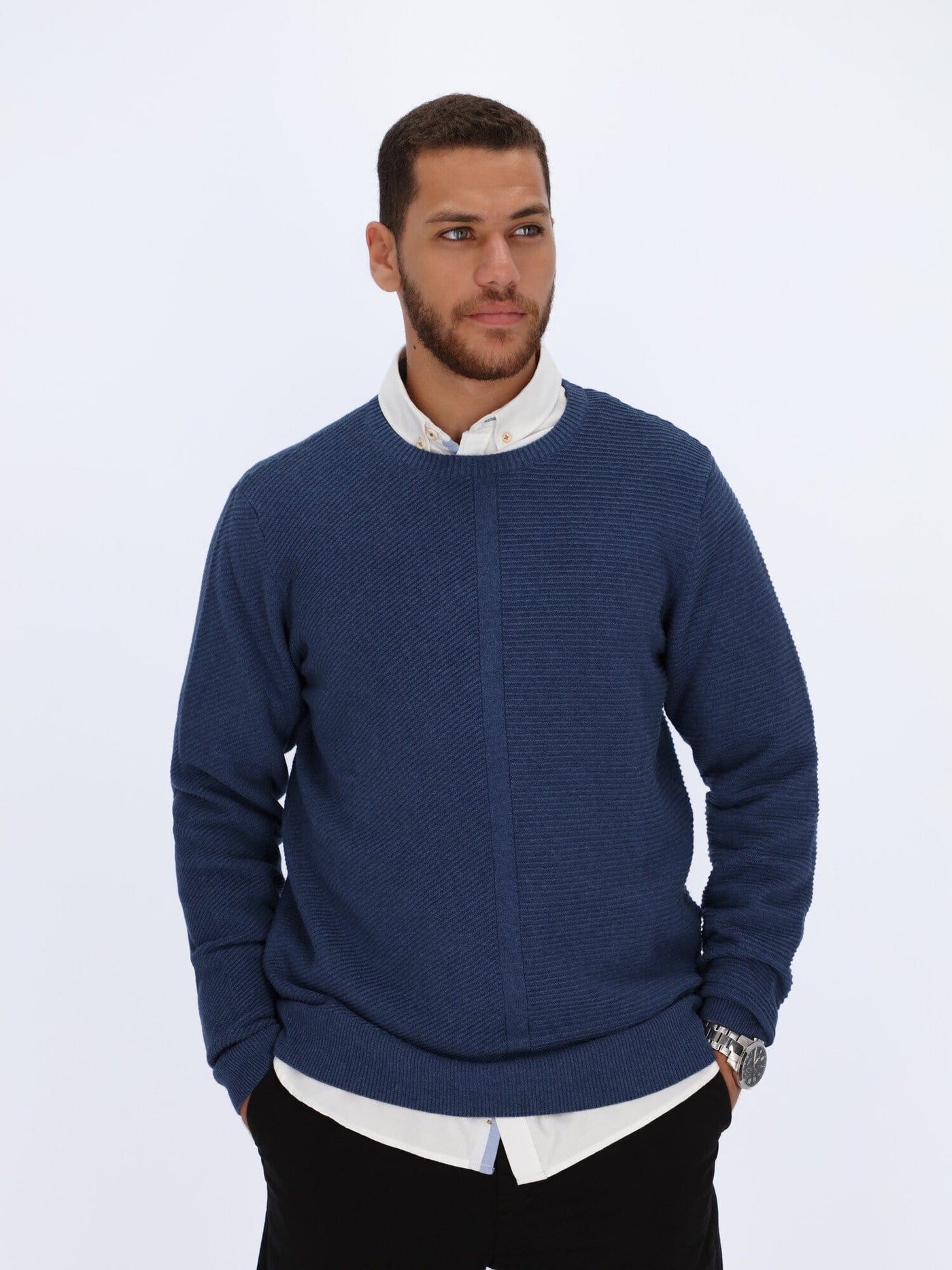 Daniel Hechter Knitwear Self-Stripe Sweater