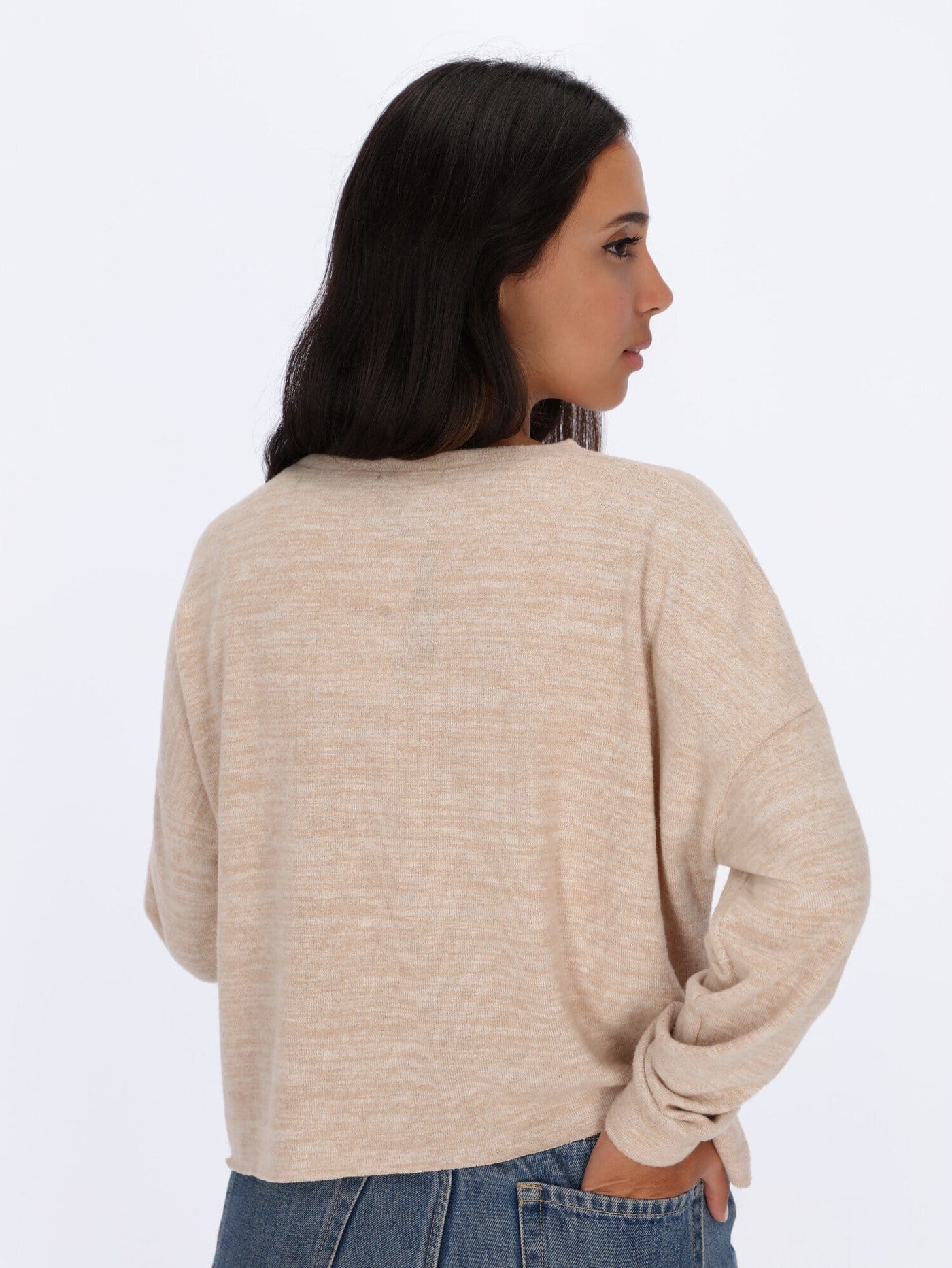 OR Knitwear Dropped shoulder Front Print Pullover