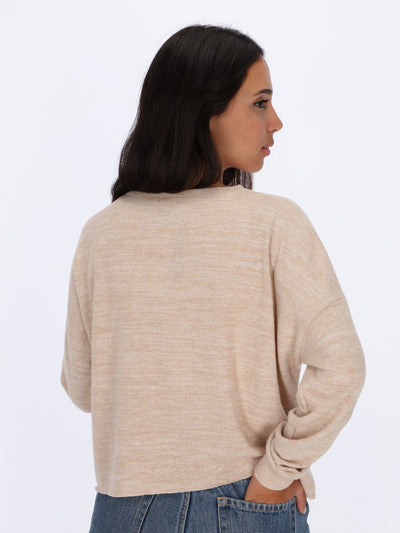 OR Knitwear Dropped shoulder Front Print Pullover
