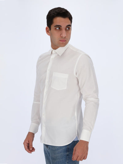 Daniel Hechter Shirts White / 38 Basic Shirt with Chest Pocket