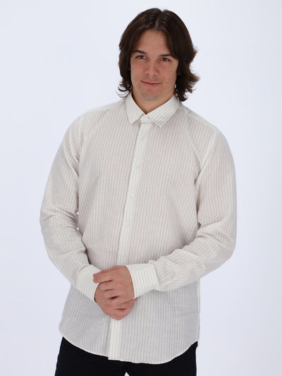 Daniel Hechter Shirts DUSTY WHITE / 3XL Pin Stripe Shirt