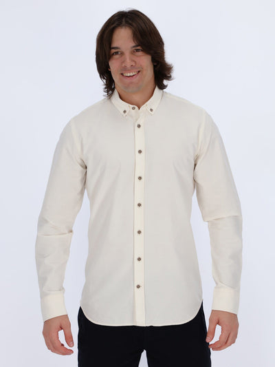 Daniel Hechter Shirts Dusty White / 3XL Solid Oxford Basic Shirt
