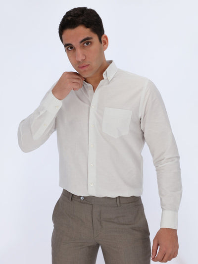 Daniel Hechter Shirts Dusty White / 3XL Pin Vertical Stripes Long Sleeve Shirt