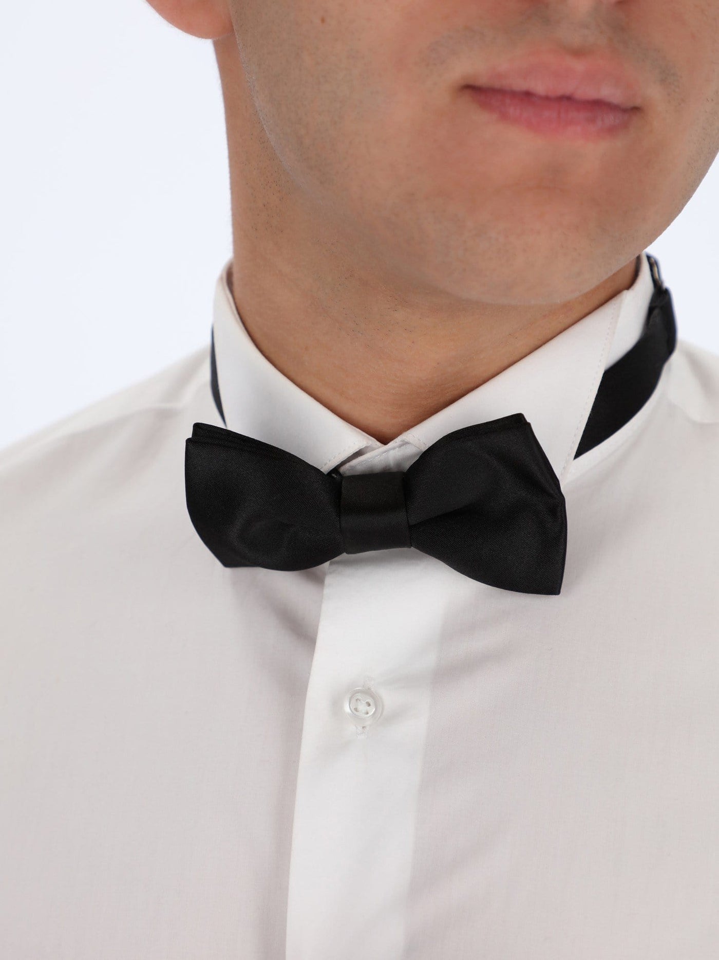 Daniel Hechter Other Accessories Black / One Size Bow Tie with Satin Fabric