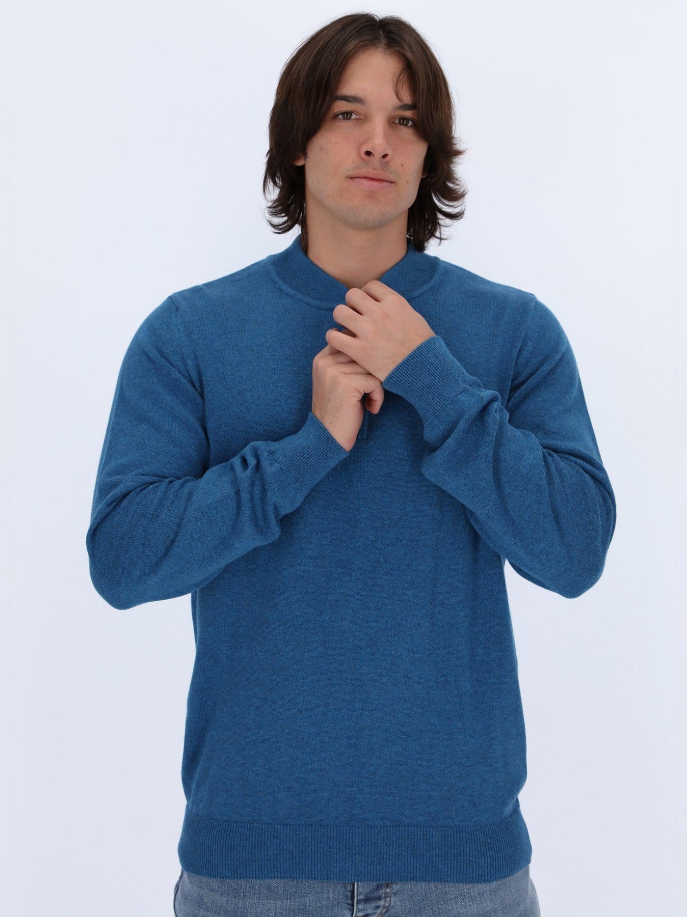 Daniel Hechter Knitwear BLUE MARINE / L Knit Zipped Sweatshirt