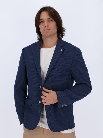 Daniel Hechter Suits & Blazers ROYAL BLUE / 52 Patterned Knit Blazer