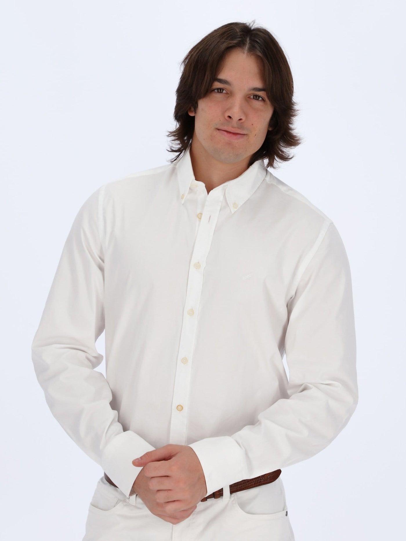 Daniel Hechter Shirts WHITE / 3XL Pin Point Oxford Shirt