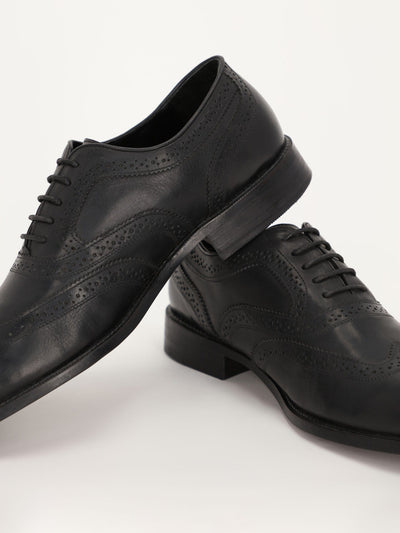 Daniel Hechter Shoes Black / 43 Hass Brogue Leather Shoes