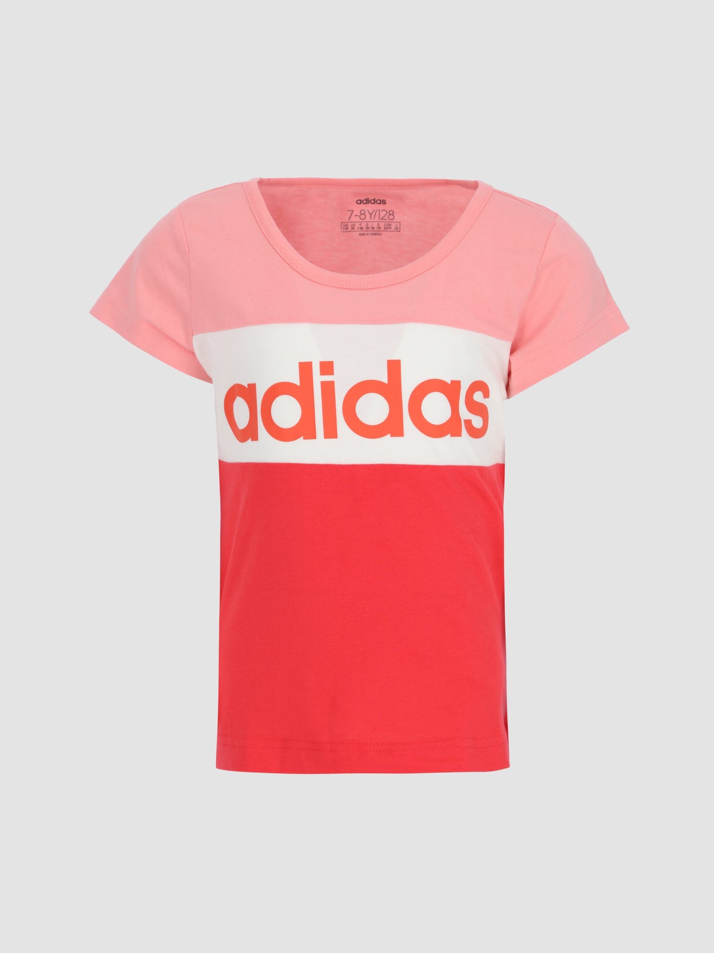 Kids Girls Linear Logo T-shirt with Color-block