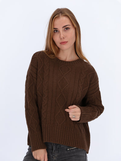 Braided Knit Sweater