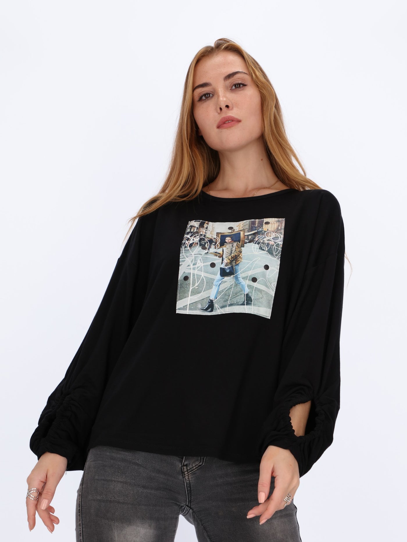 Sweatshirt with Front Print