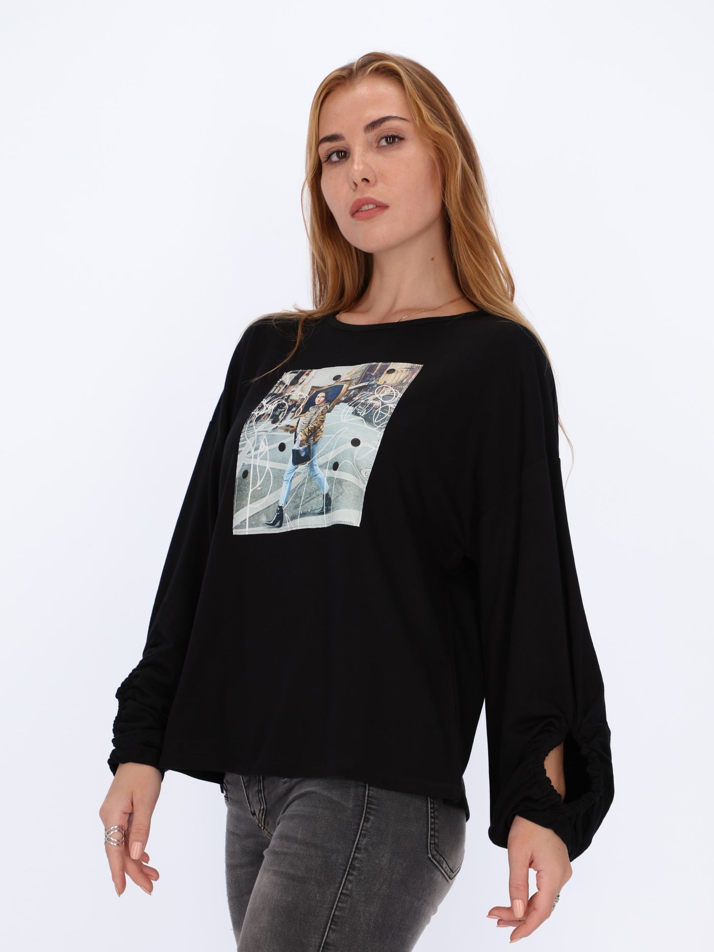 Sweatshirt with Front Print