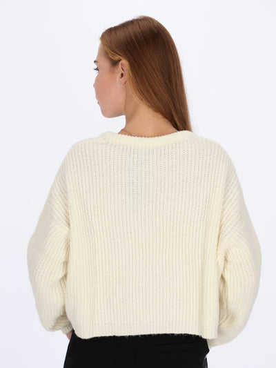 Dropped Shoulder Cropped Pullover