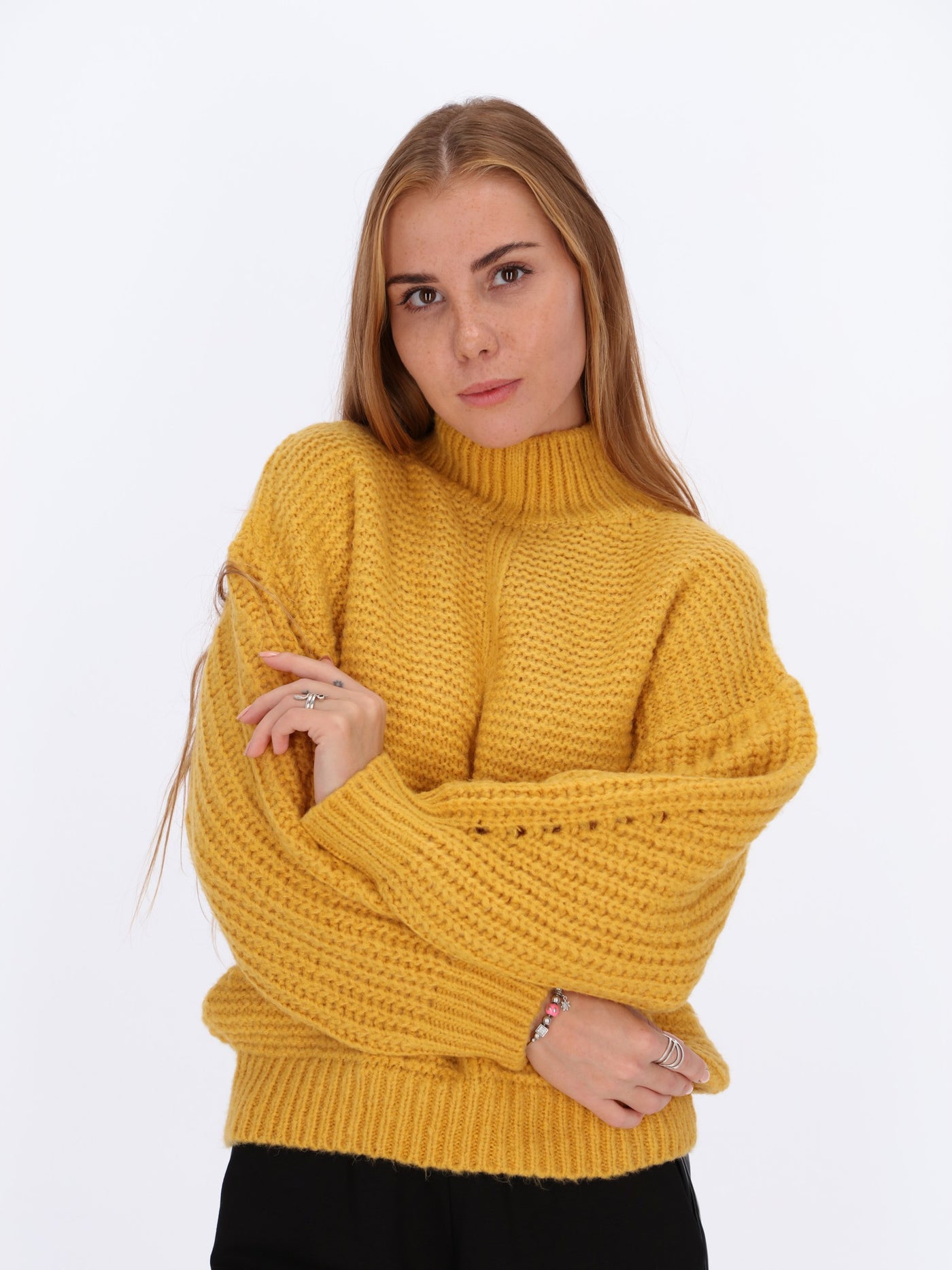 Bishop sleeve Knitted Pullover