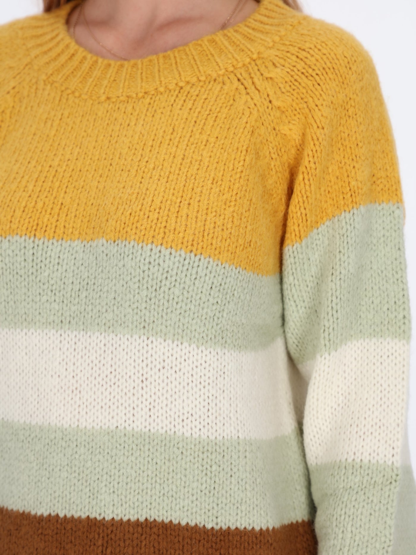 Horizontal Uneven Stripes Pullover