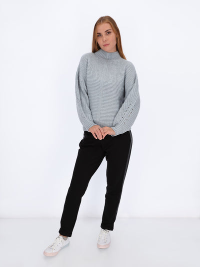 Bishop sleeve Knitted Pullover