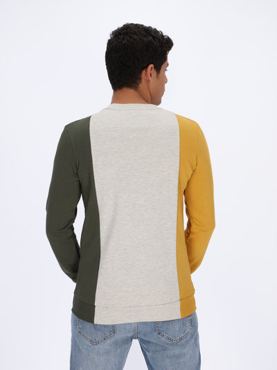 Contrasting Panels Sweatshirt