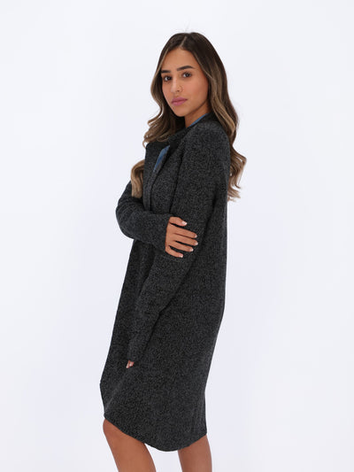 Knitted Long Sleeve Opened Cardigan