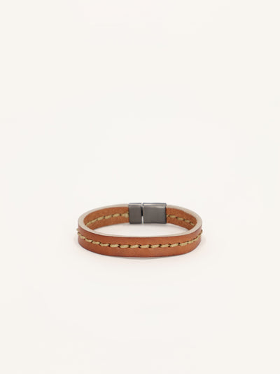 Thick Threading Leather Bracelet