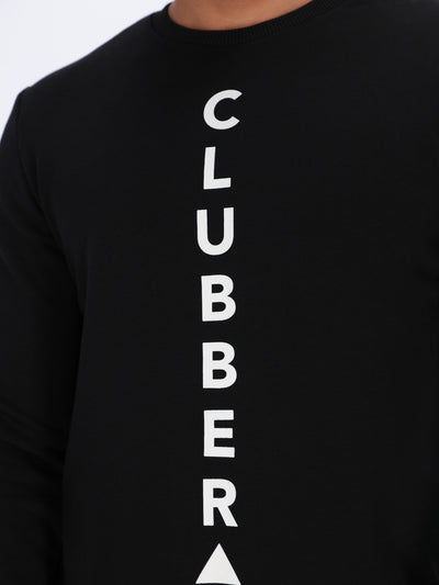 CLUBBER Front Text Print Sweatshirt