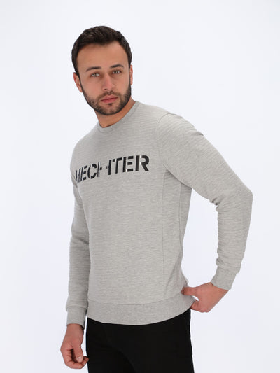 Ribbed Sweatshirt with Front Logo