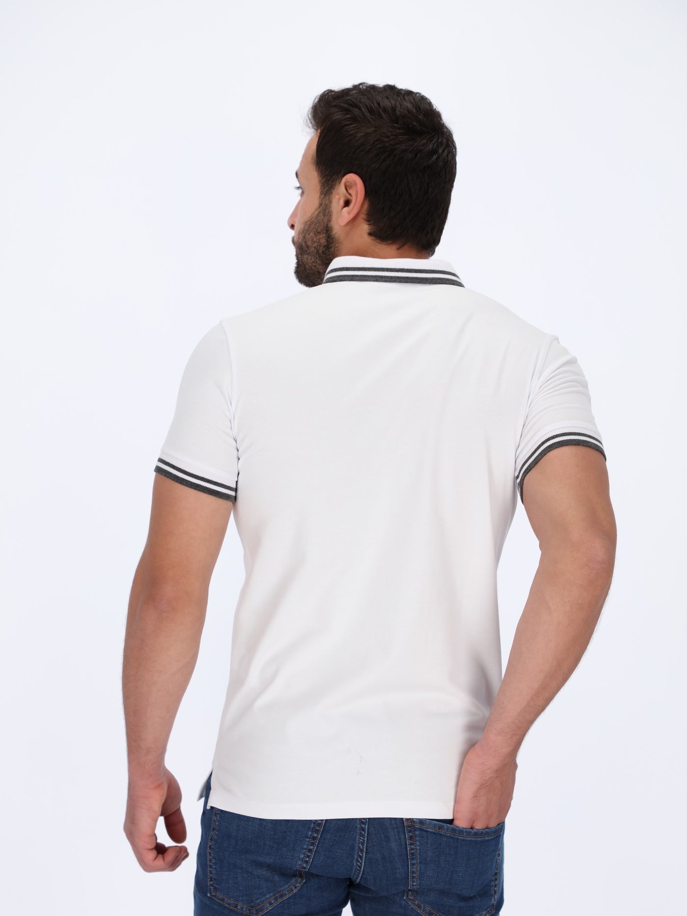 Polo Shirt with Tricot Trims