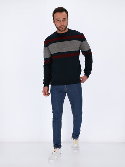 Color-Block Knitted Pullover