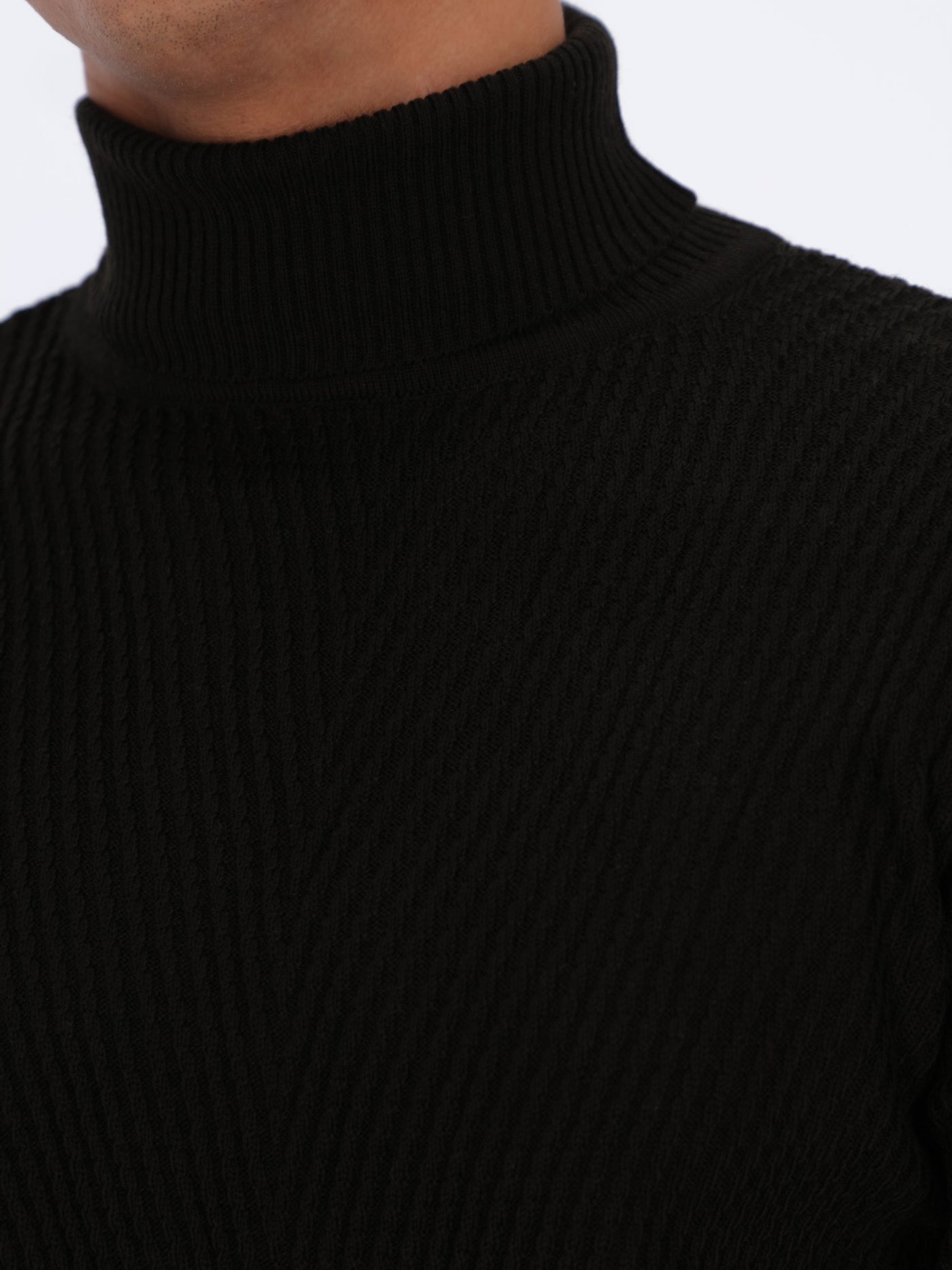 Interlace Ribbed Knitted Sweater