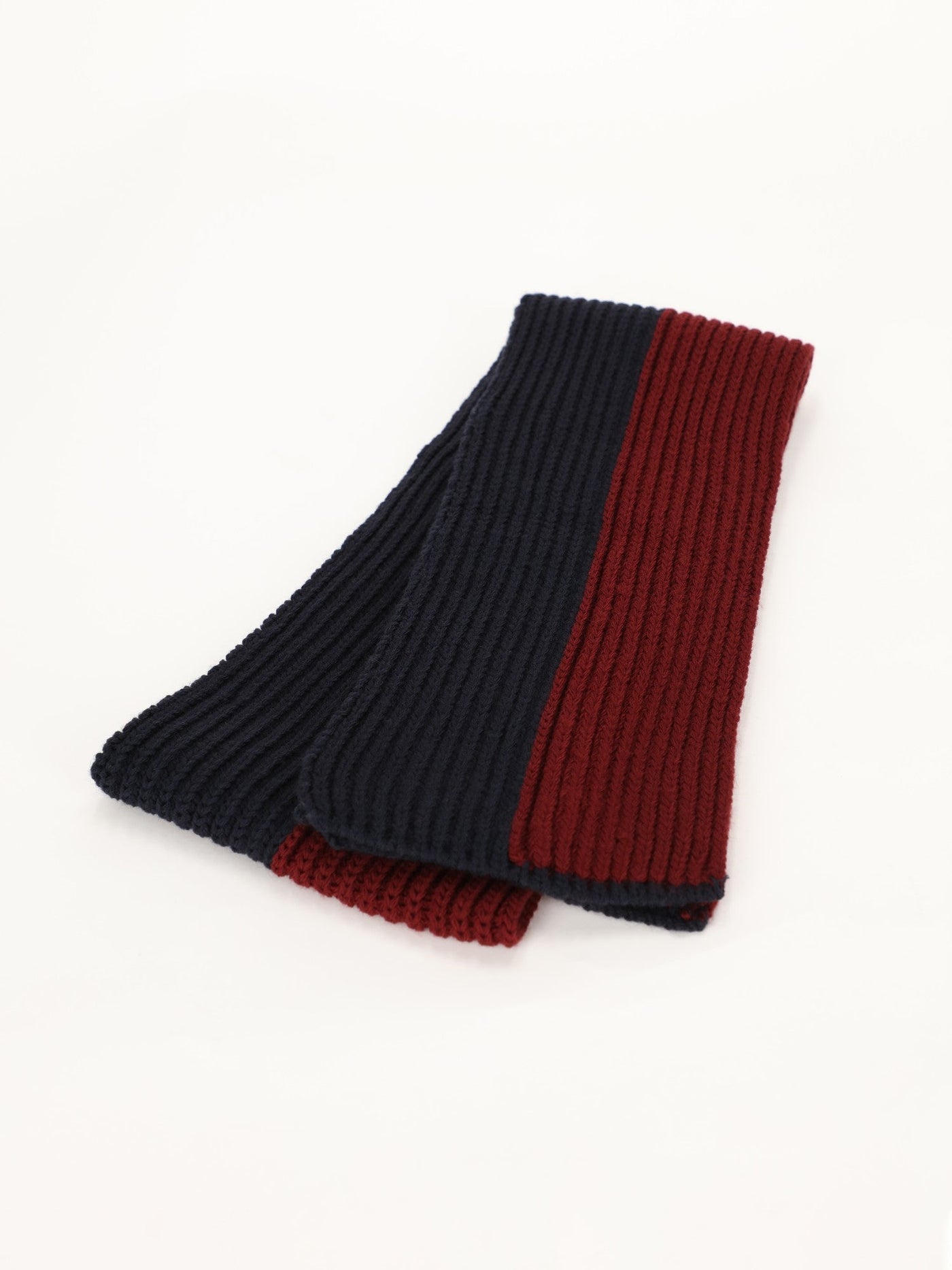 Bicolor Knitted Tricot Scarf