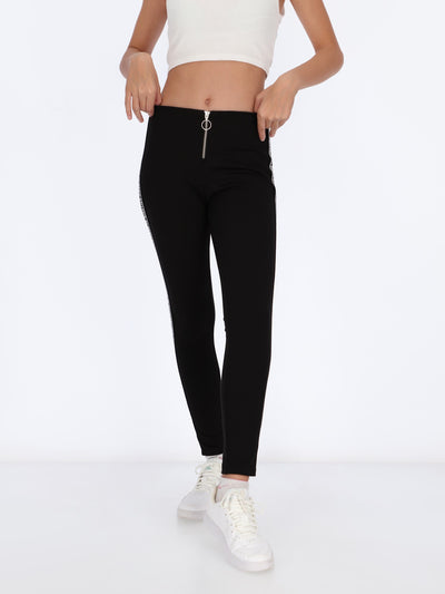 Casual Leggings Pants with Side Panel