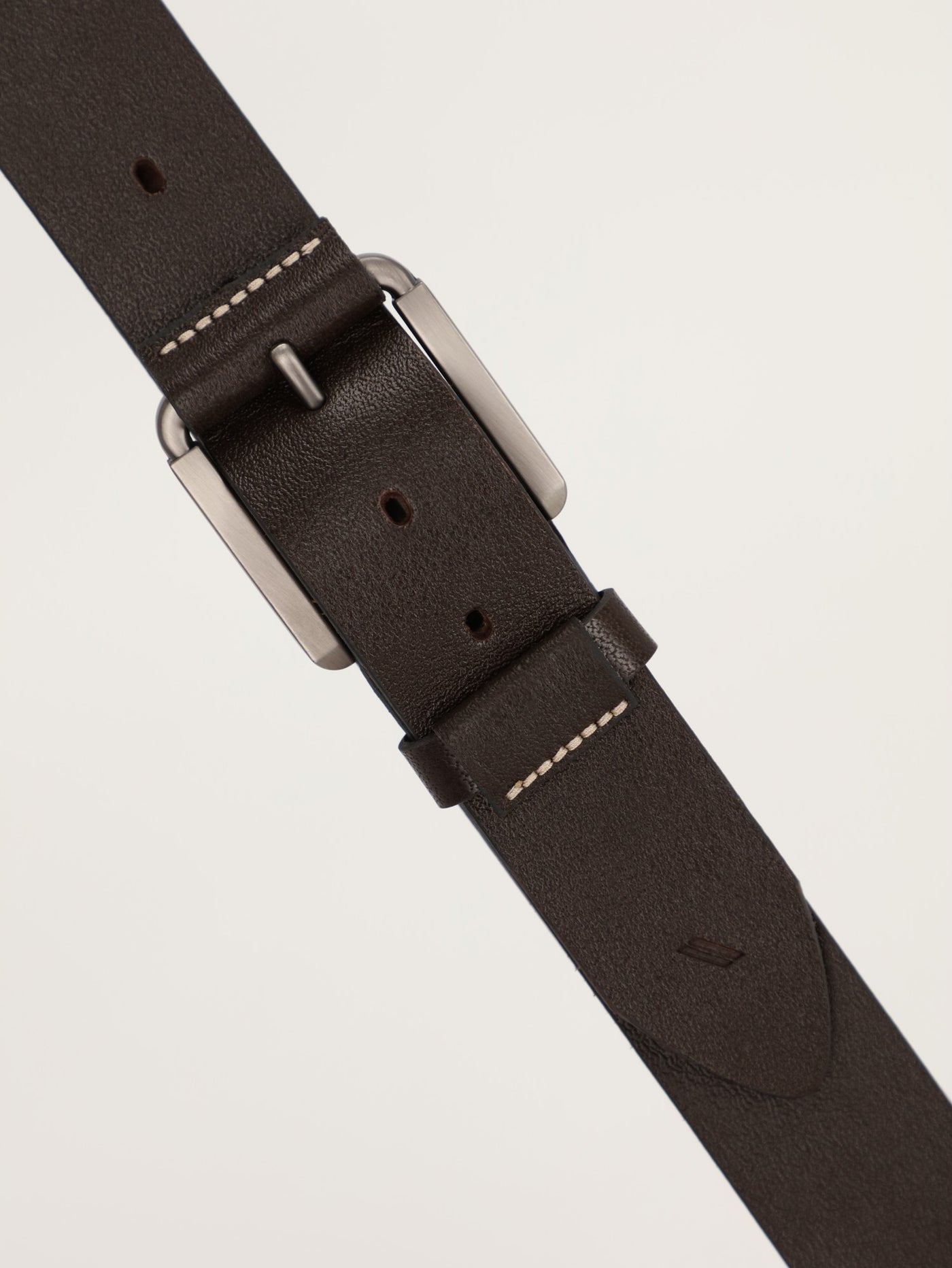 Smooth Leather Belt with Single Prong Buckle
